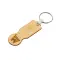 Bamboo shopping cart token with key ring - Anteprima 1