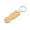 Bamboo shopping cart token with key ring - Anteprima 3