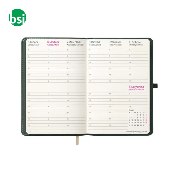 Weekly diary thermo-varnished PU hard cover -  4