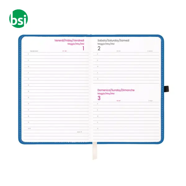 Daily planner - hard cover with stitching around the edge -  7