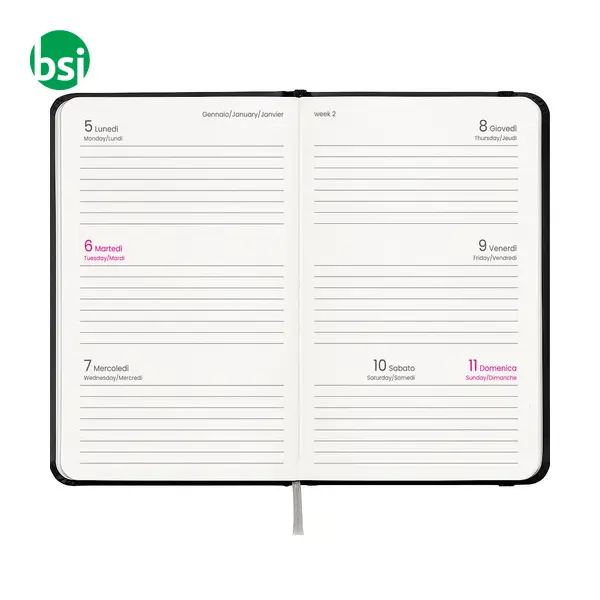 Weekly pocket diary laminated cardboard hardcover -  6