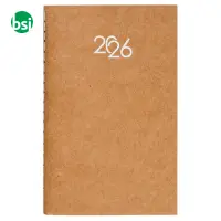 Weekly pocket diary with flexible cardboard cover