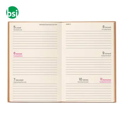 Weekly pocket diary with flexible cardboard cover - Immagine 3
