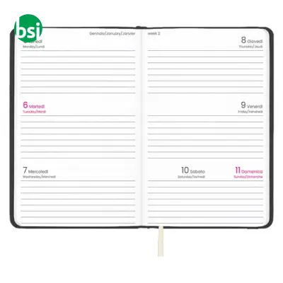 Weekly PU hard cover pocket diary - Immagine 2