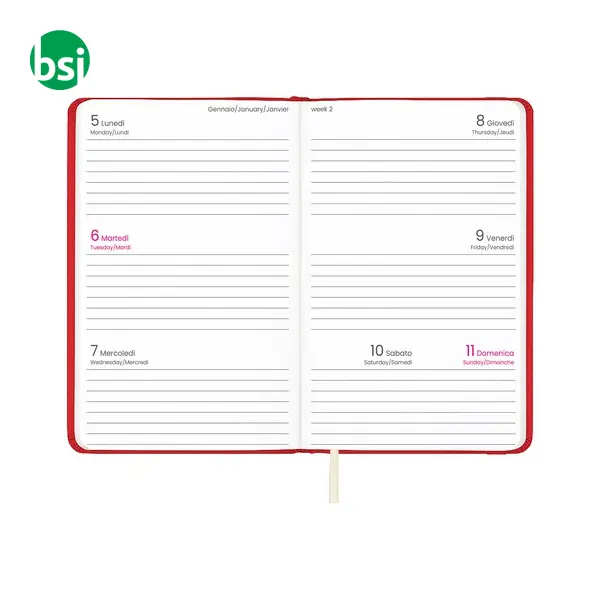 Weekly PU hard cover pocket diary -  3