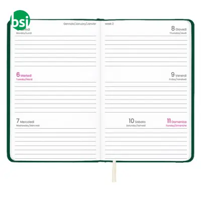 Weekly PU hard cover pocket diary - Immagine 4