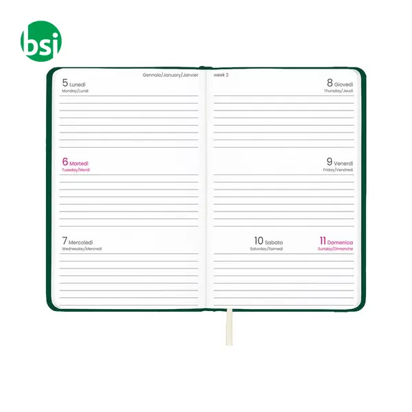 Weekly PU hard cover pocket diary -  4