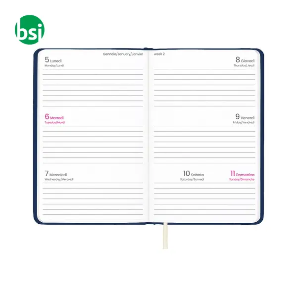 Weekly PU hard cover pocket diary -  5
