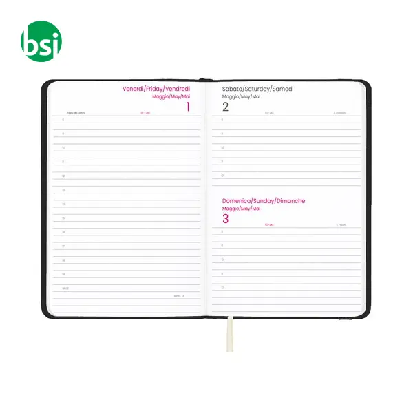Daily planner 2026 with hard PU cover -  2