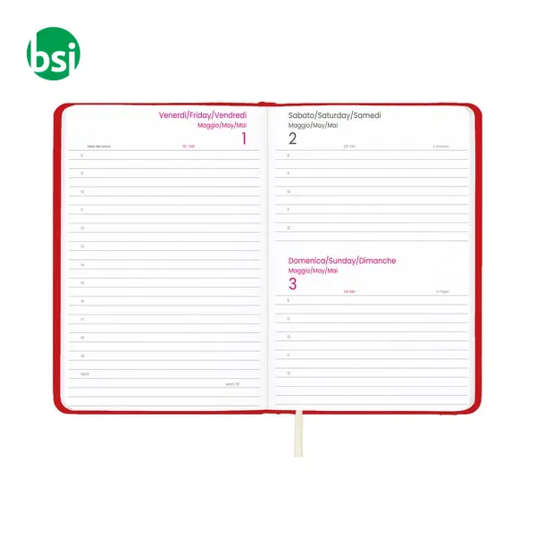 Daily planner 2026 with hard PU cover -  3