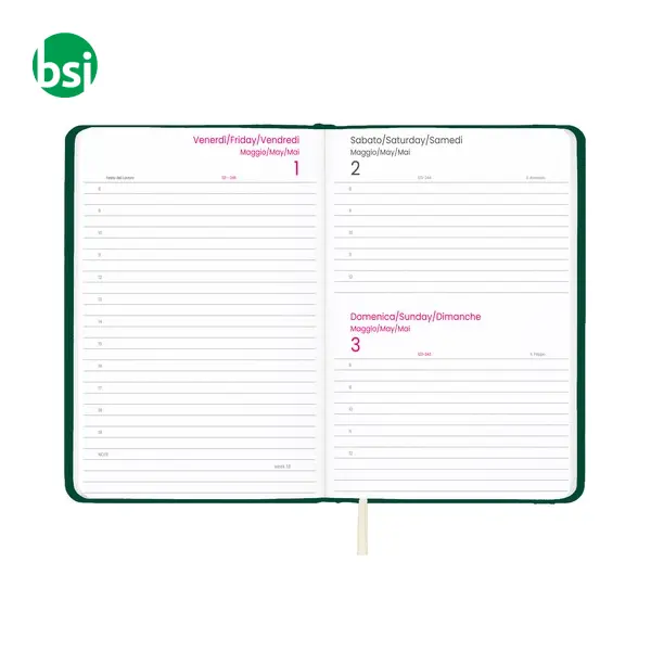 Daily planner 2026 with hard PU cover -  4