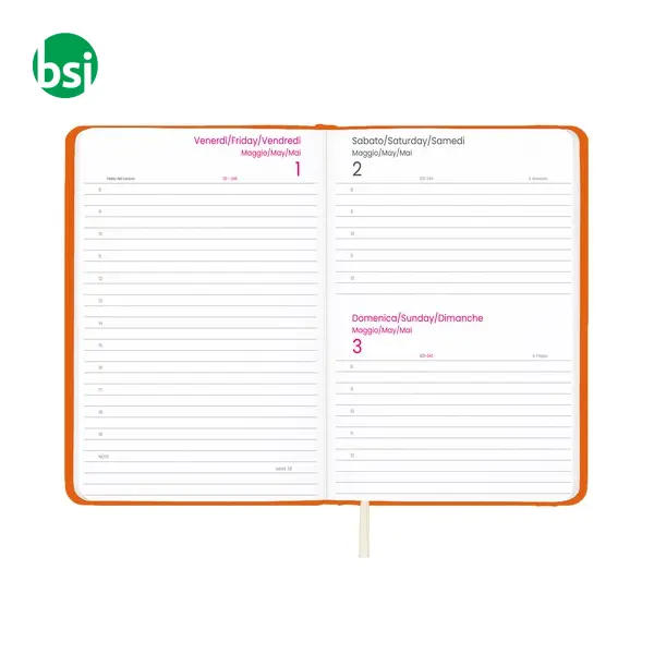 Daily planner 2026 with hard PU cover -  6