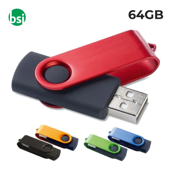 64GB USB - Twister Color Advertising Flash Drive -  1