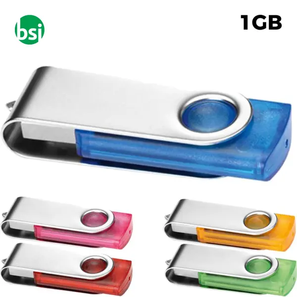 Ob 1gb promotional stick - transparent twister -  1