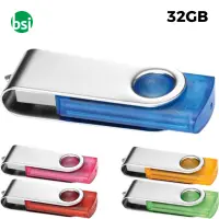 Ob 32gb flash drive advertising - transparent twister