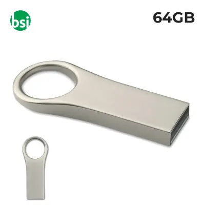 64GB USB - Aluflash Round Advertising USB Drive