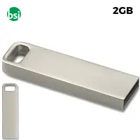 Ob 2gb flash drive customizable - aluflash square