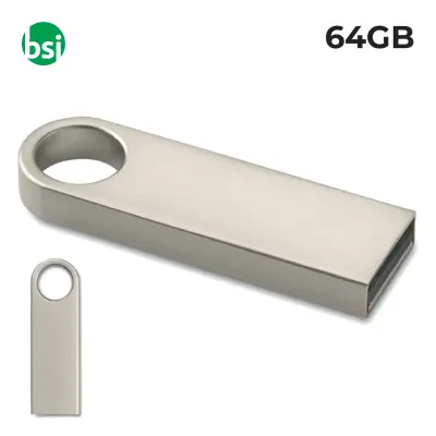64GB USB - Aluflash Roundy Advertising Flash Drive