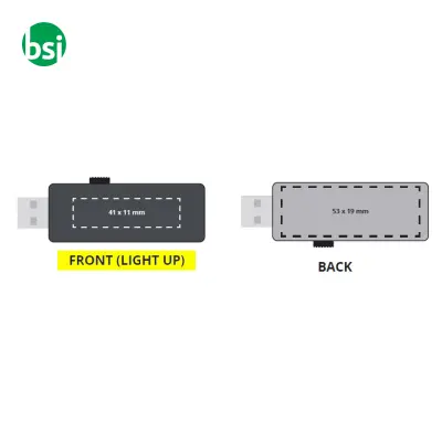 Ob 8gb customizable flash drive - luminous logo 1 - Immagine 2