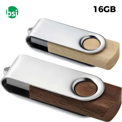 Ob 16gb flash drive promo - twister wood