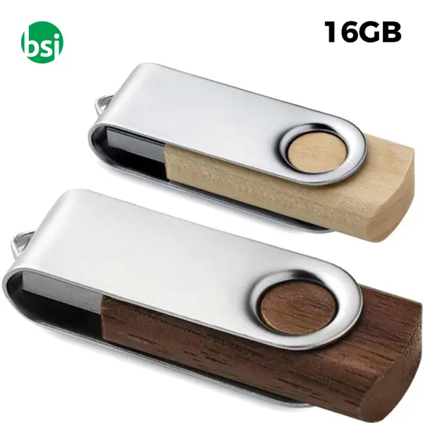 Ob 16gb flash drive promo - twister wood -  1