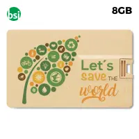 Ob 8gb flash drive advertising - credit card straw