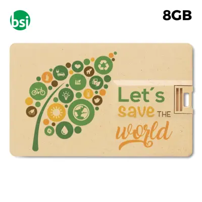 Ob 8gb flash drive advertising - credit card straw