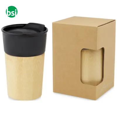 Pereira 320ml porcelain mug with bamboo outer wall  - 100645 - Immagine 10