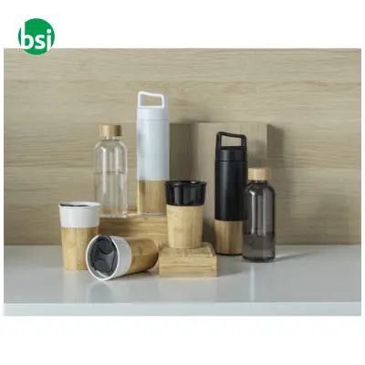 Pereira 320ml porcelain mug with bamboo outer wall  - 100645 - Immagine 9