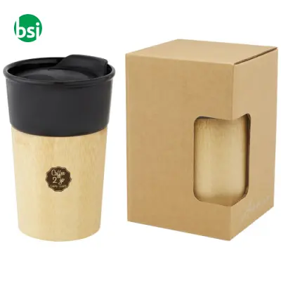 Pereira 320ml porcelain mug with bamboo outer wall  - 100645 - Immagine 2