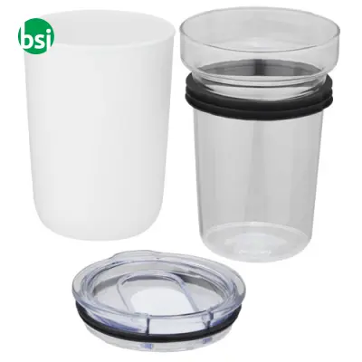 Bello 420ml glass tumbler with recycled plastic outer wall - Immagine 5
