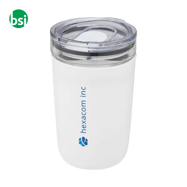 Bello 420ml glass tumbler with recycled plastic outer wall -  2