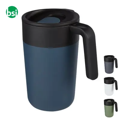 Nordia 400ml double-wall recycled mug  - 100731