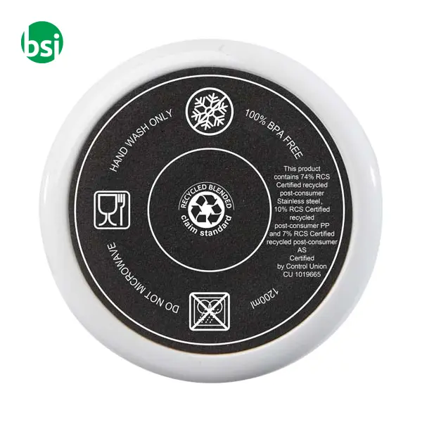 Melbourne 1200 ml RCS certified insulated tumbler with straw -  5