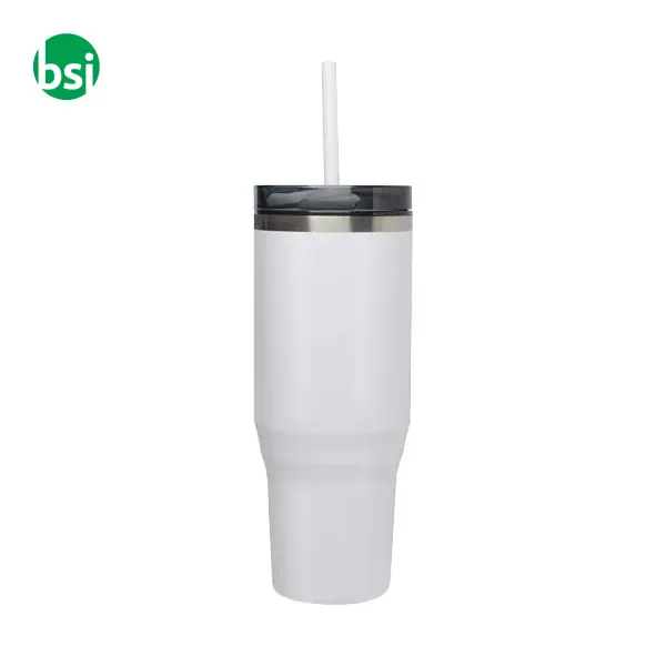 Melbourne 1200 ml RCS certified insulated tumbler with straw -  3