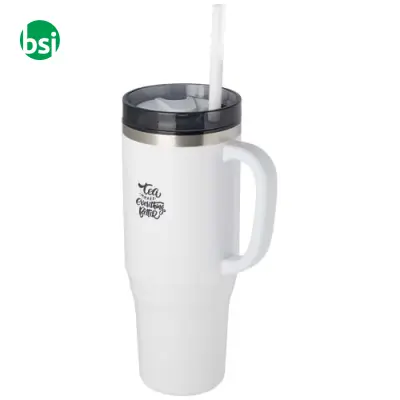 Melbourne 1200 ml RCS certified insulated tumbler with straw - Immagine 2