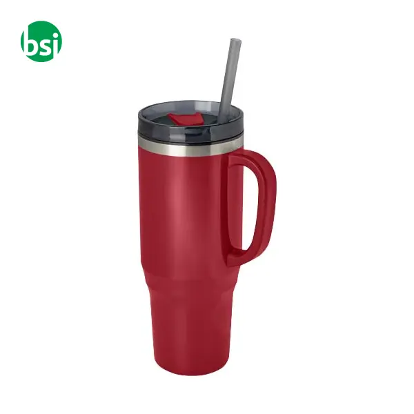 Melbourne 1200 ml RCS certified insulated tumbler with straw -  10