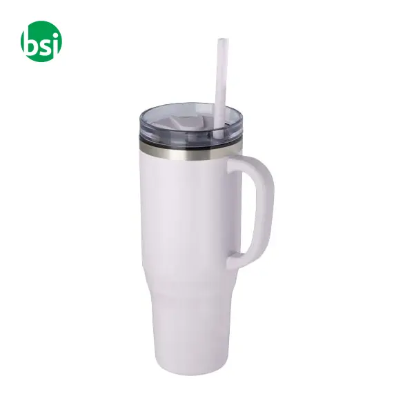Melbourne 1200 ml RCS certified insulated tumbler with straw -  11