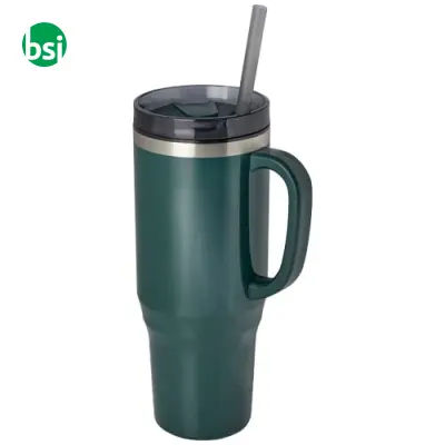 Melbourne 1200 ml RCS certified insulated tumbler with straw - Immagine 14