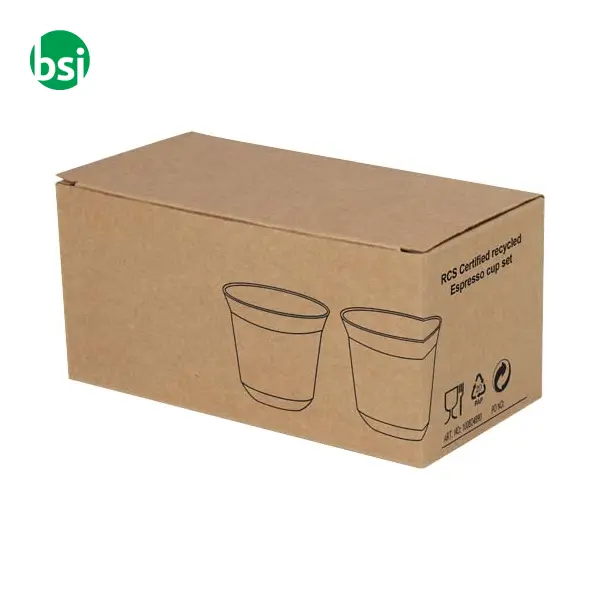 Duo 80 ml RCS certified stainless steel espresso cup set -  3