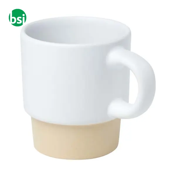 Olympia 130 ml stackable expresso cup with clay bottom -  1