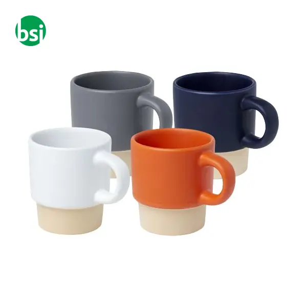 Olympia 130 ml stackable expresso cup with clay bottom -  5