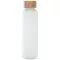 Lume 500 ml matte soda lime glass bottle with bamboo lid - Anteprima 3
