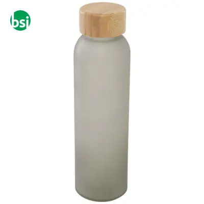 Lume 500 ml matte soda lime glass bottle with bamboo lid - Immagine 7