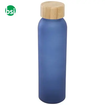 Lume 500 ml matte soda lime glass bottle with bamboo lid - Immagine 8