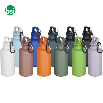 400 ml recycled plastic bottle with carabiner Oregon - Immagine 4