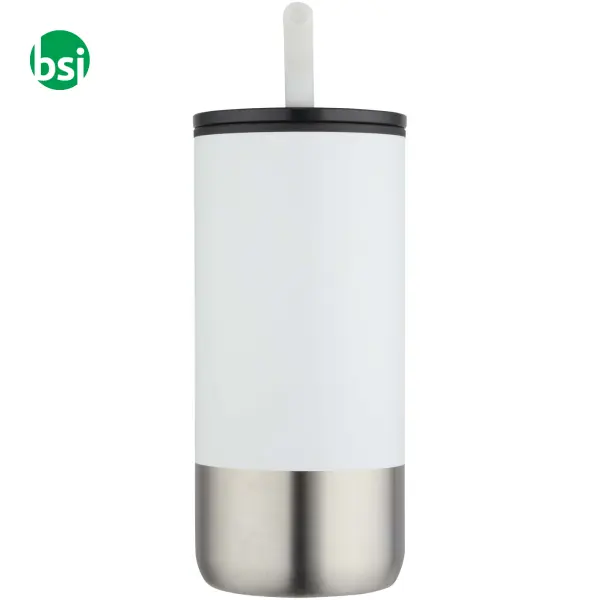 Grayson recycled material thermal cup with straw -  3