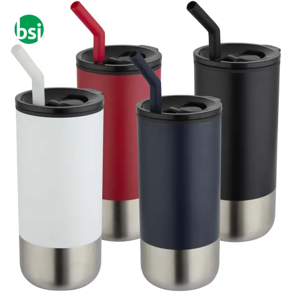 Grayson recycled material thermal cup with straw -  6