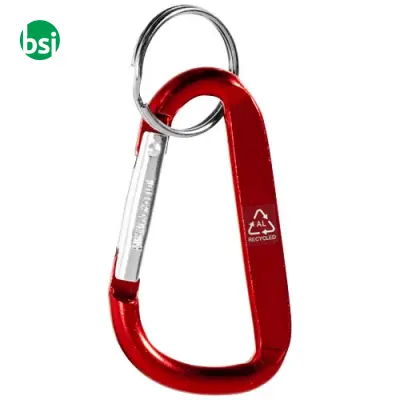 Timor recycled aluminium carabiner keychain - Immagine 4