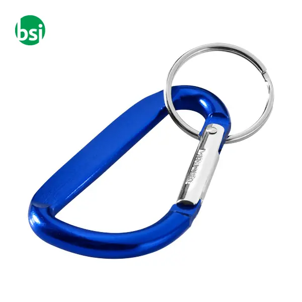 Timor recycled aluminium carabiner keychain -  6